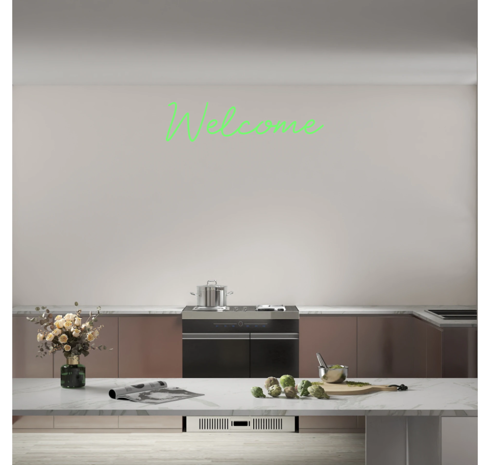 Custom text: Welcome
